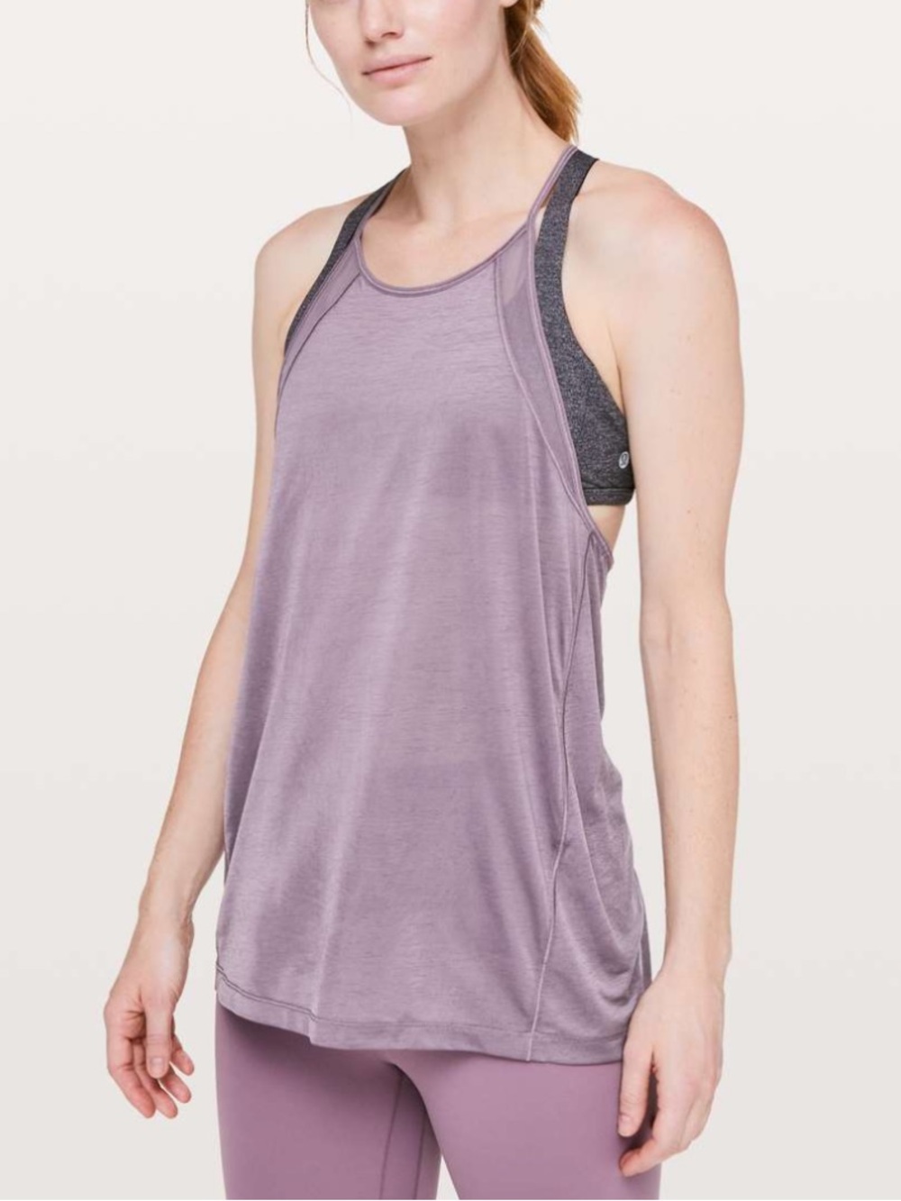 NWT Lululemon Through The Movement Tank Smoked Mulberry Mauve Purple Size 6